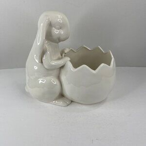 Rae Dunn Hop Bunny Easter Planter Pot Container